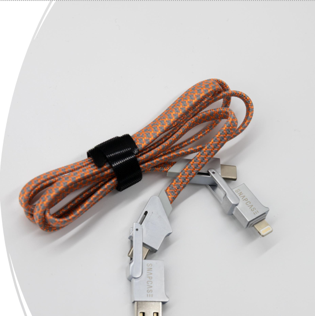 Snapcase 60W 3-in-1 flätad laddningskabel (1m)