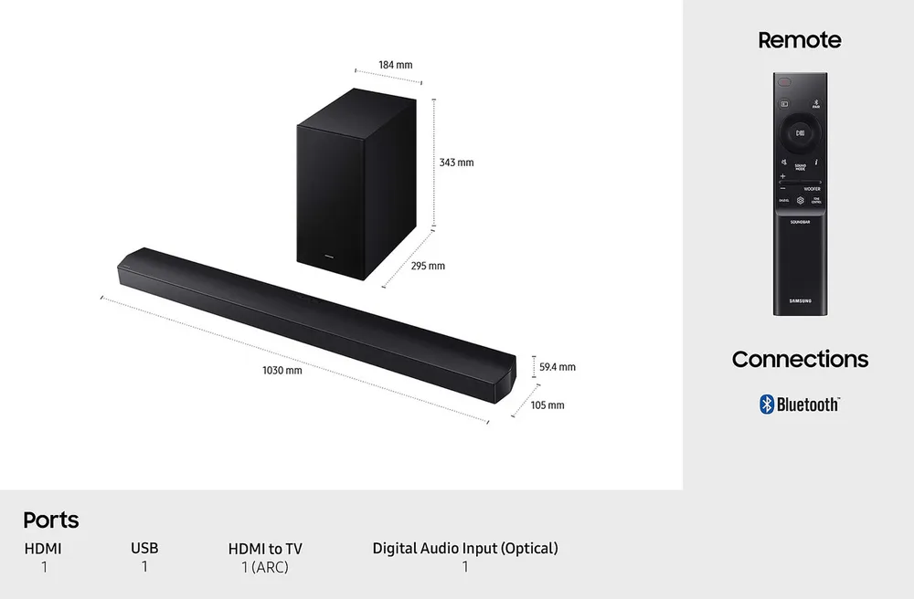 Samsung HW-B750F 5.1 Soundbar ljudsystem - 4