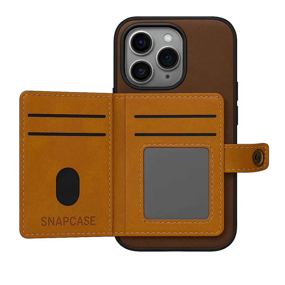 Snapcase RetroWallet iPhone 13/14/15/16e/17e (Brun)