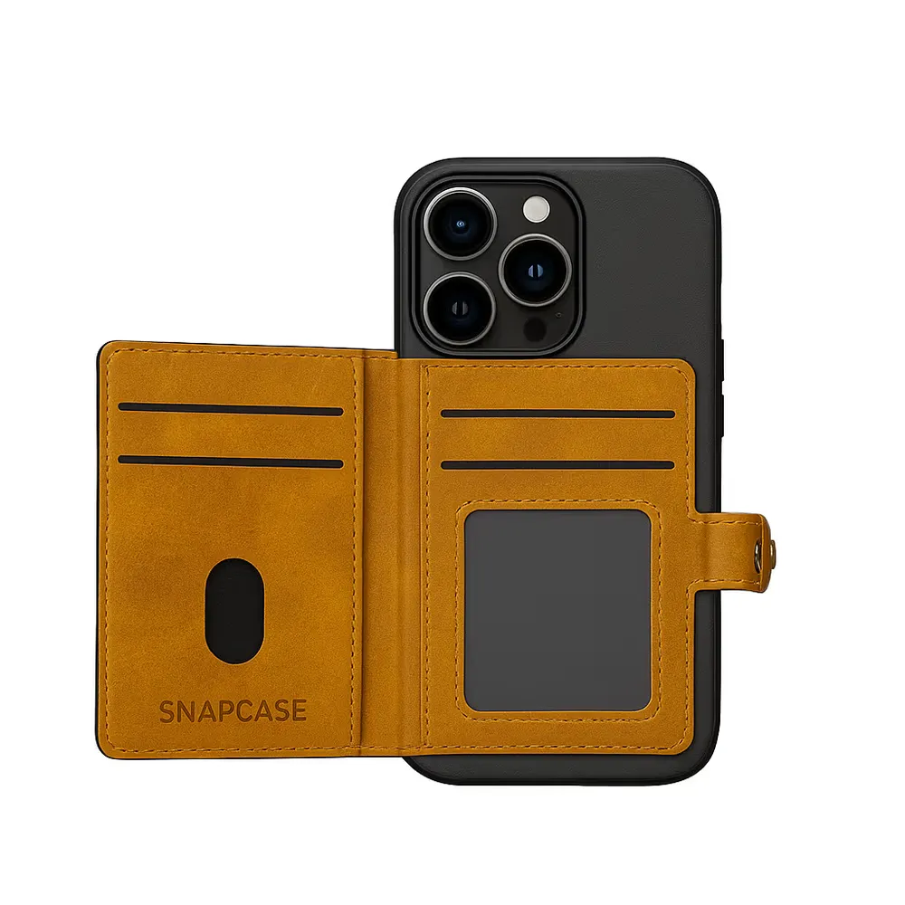 Snapcase RetroWallet iPhone 13/14/15/16e/17e (Svart)
