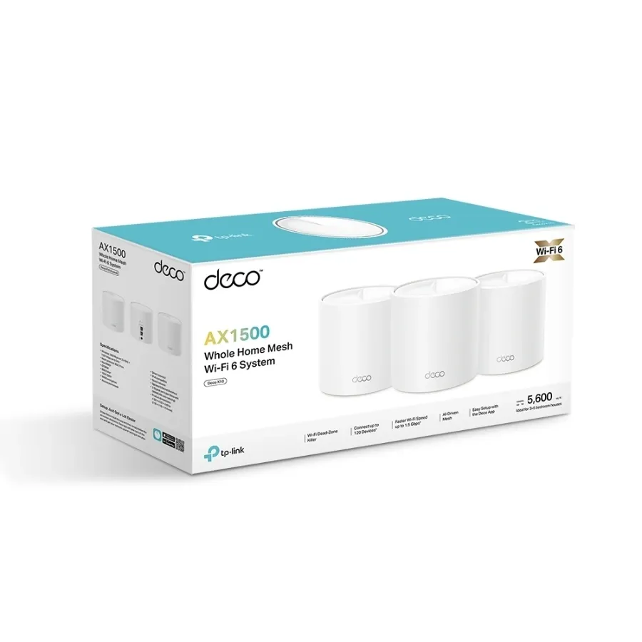 TP-Link Deco X10 AX1500 Wi-Fi 6 mesh-router (3 st)