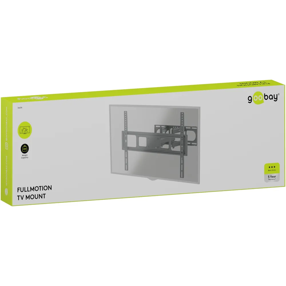 Goobay Basic TV-väggfäste FULLMOTION L 37–80