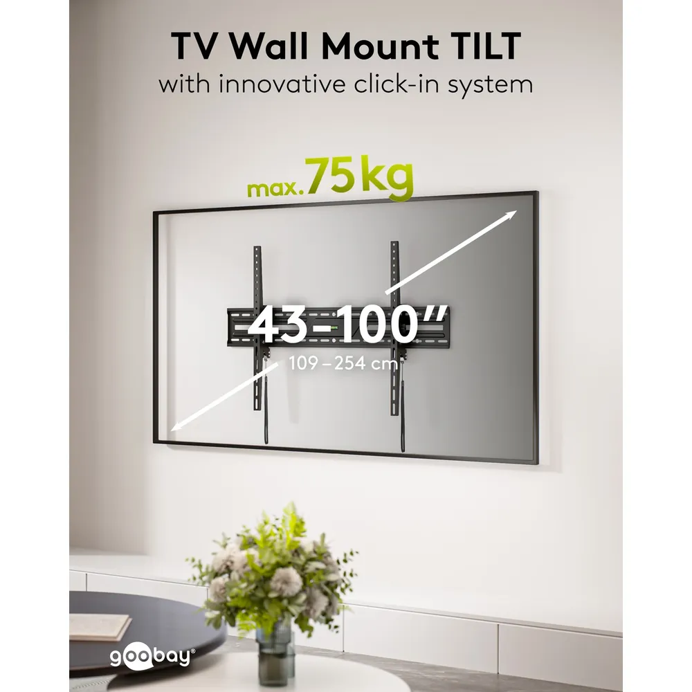 Goobay Essential TV-väggfäste TILT XL 43–100