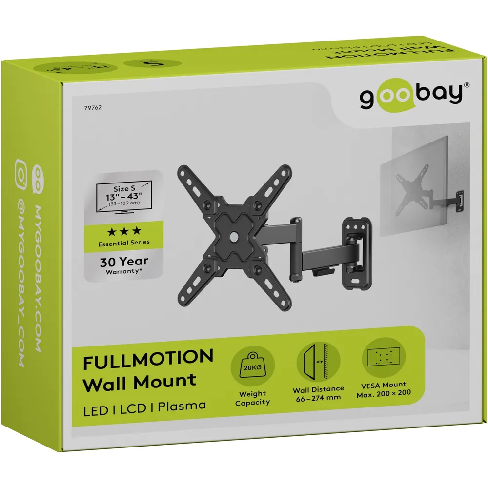 Goobay Essential TV-väggfäste FULLMOTION S 13