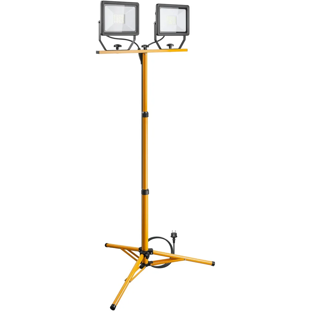 Goobay LED Arbetslampa med teleskopstativ 2x50 W – 8500 lm