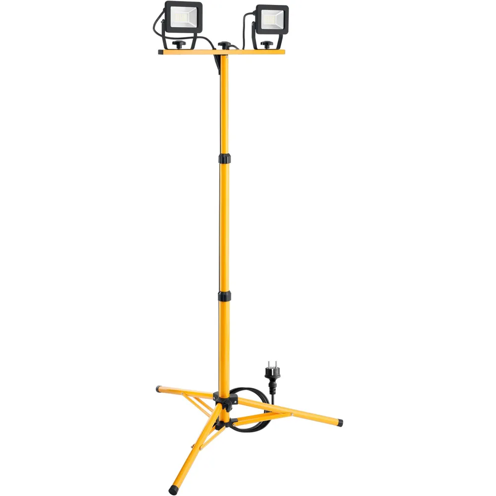 Goobay LED Arbetslampa med teleskopstativ 2x20 W – 3400 lm