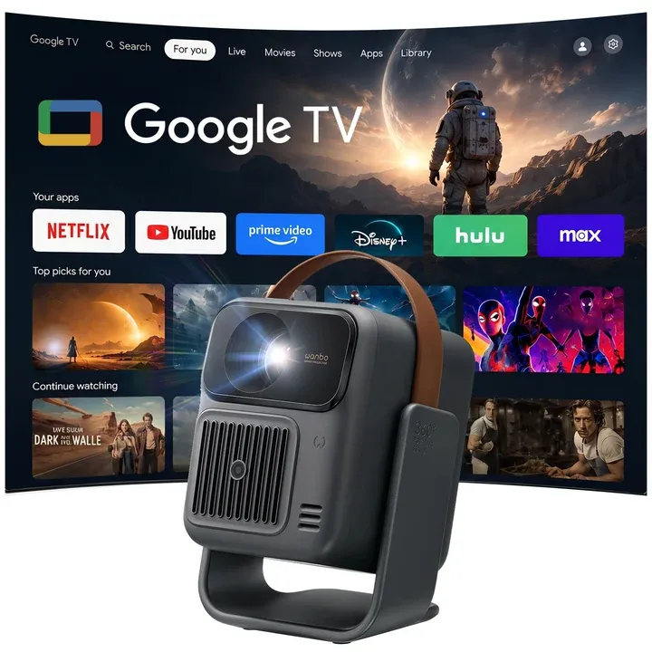 Wanbo ToGo Pro – Portabel Full HD Google TV Projektor med Batteri - 5
