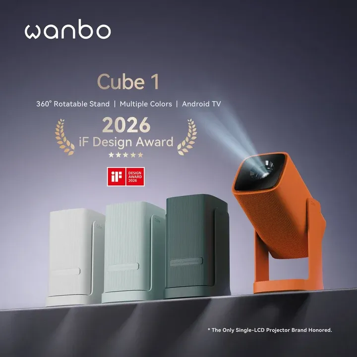 Wanbo Cube 1 – Portabel HD Android TV Projektor, 350 ANSI - 3