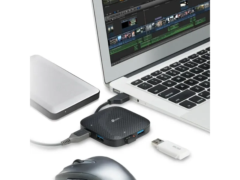 TP-Link USB 3.0-adapter 4 portar Svart - 2