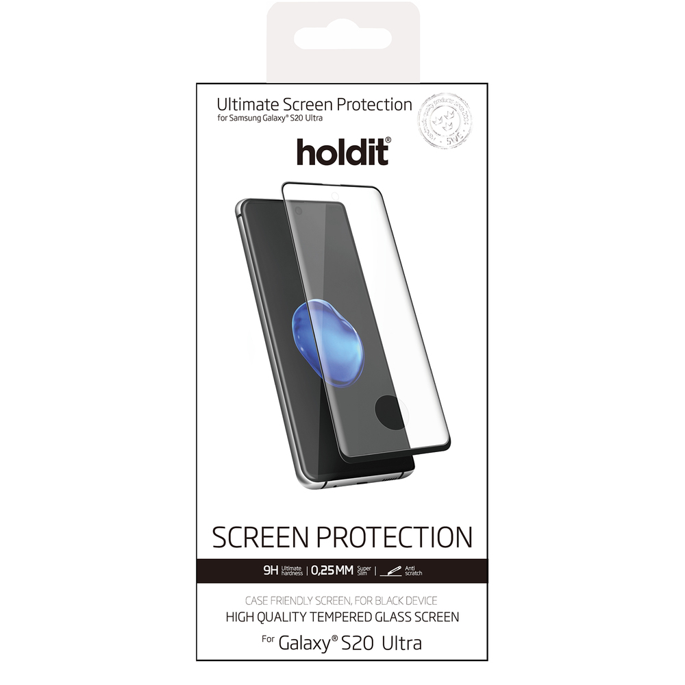 Holdit Skärmskydd Galaxy S20 Ultra 3D Full Cover Black Frame - 3