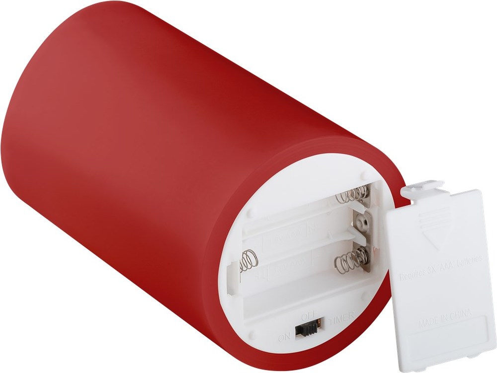 Set med 4 LED riktiga vaxljus, röd