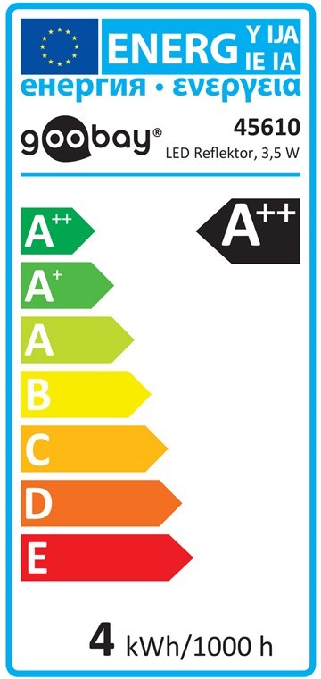LED-reflektor, 3,5 W bas GU10, 27 W ekvivalent, varmvit, inte dimbar - 3