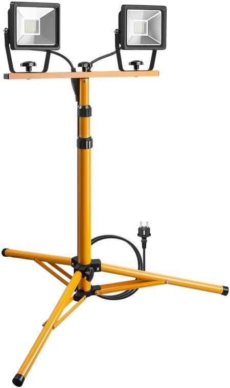 LED-arbetsbelysning med teleskopstativ, 2 x 20 W.