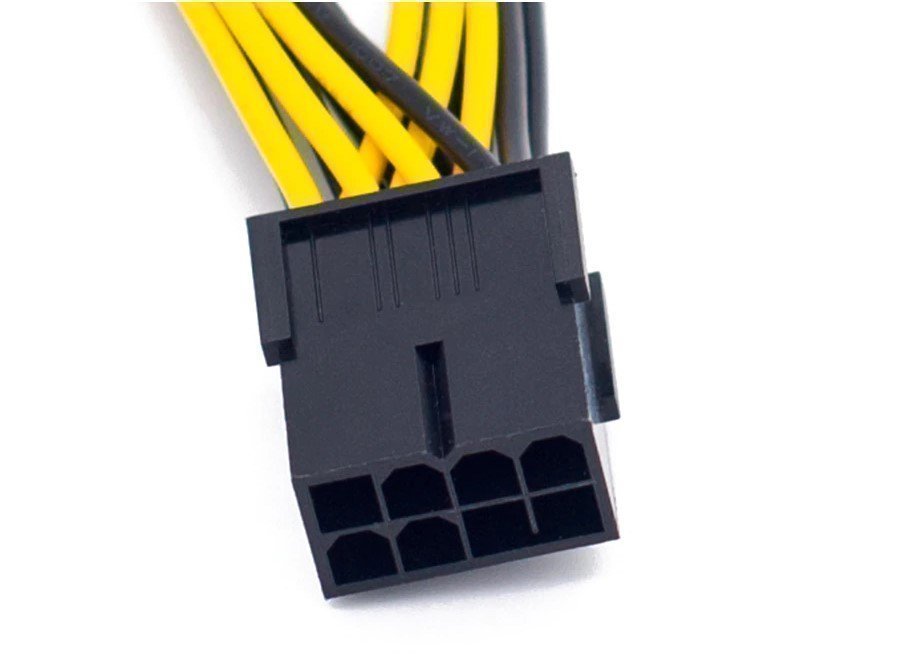 20cm Y-Splitt PCIE 8 Pin Hona till 2x 6+2 Pin Hane PCIE - 3