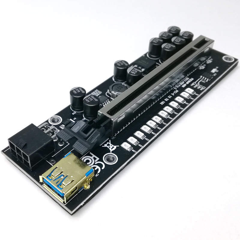 PCI-E Riser 011 Pro Plus Gold USB 3.0 1X to 16X 6PIN, 100cm Kabel - 4