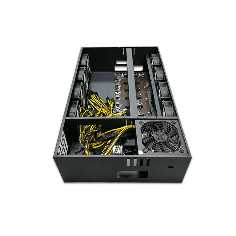 Mining Rig 8 GPU with B75 +G1610+DDR3 8gb + 120GB msata +Cpu FAN +case - 5