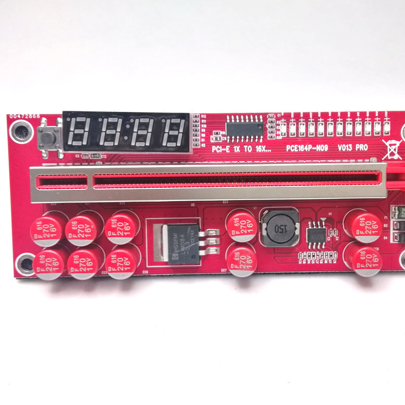 PCI-E Riser 013 Pro Temperatur display, USB 3.0, 60cm Kabel - 3