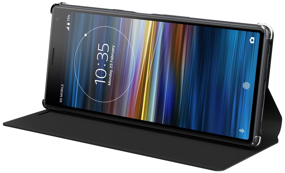 Sony Xperia 10 Plus Style stående skyddsfodral (svart) - 4