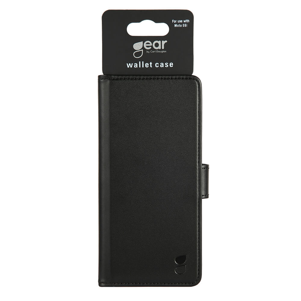 Gear Motorola Moto E6i plånboksfodral (svart)