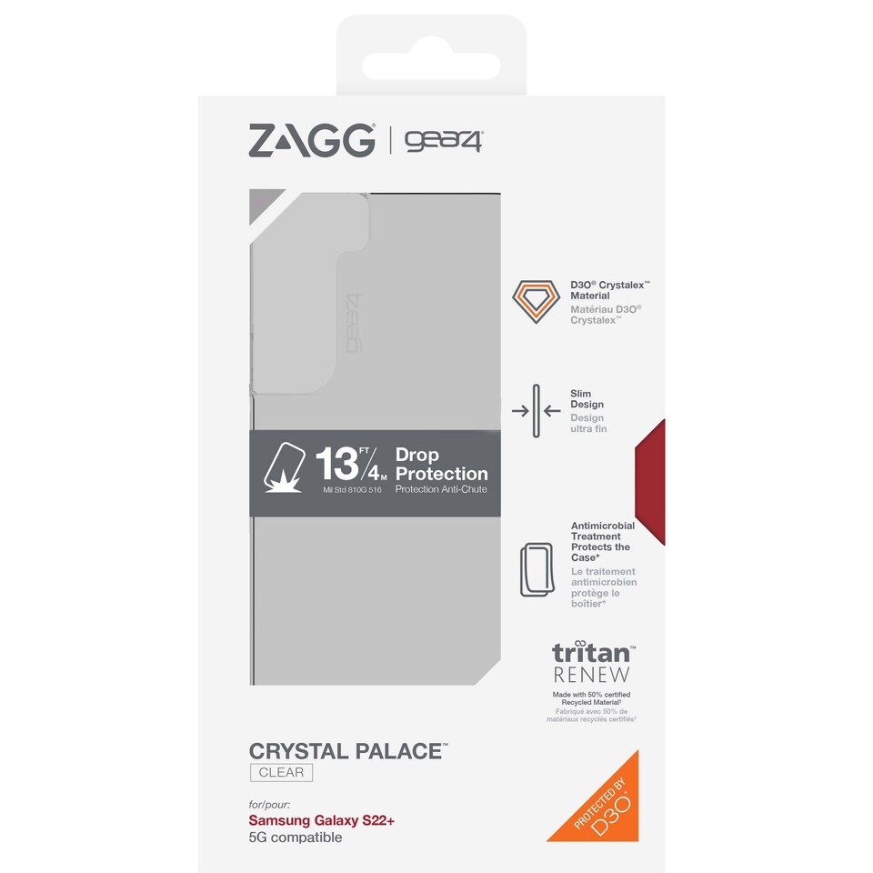 Zagg Gear4 Crystal Palace fodral för Samsung Galaxy S22+ - 6