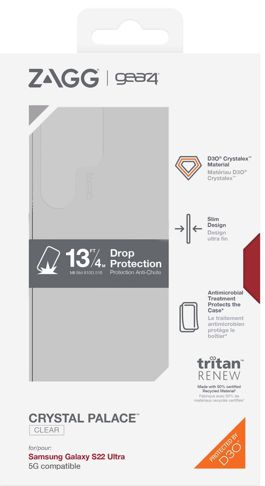 Zagg Gear4 Crystal Palace fodral för Samsung Galaxy S22 Ultra - 7