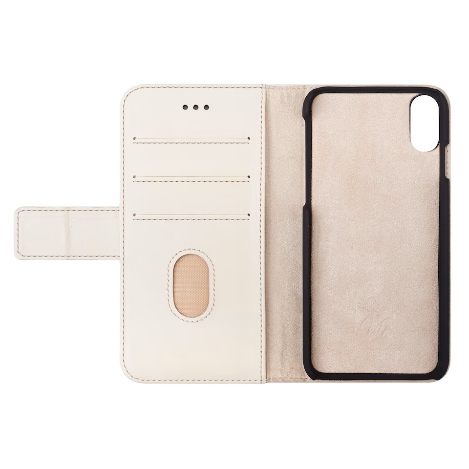 La Vie iPhone Xs Max läder plånboksfodral (beige)