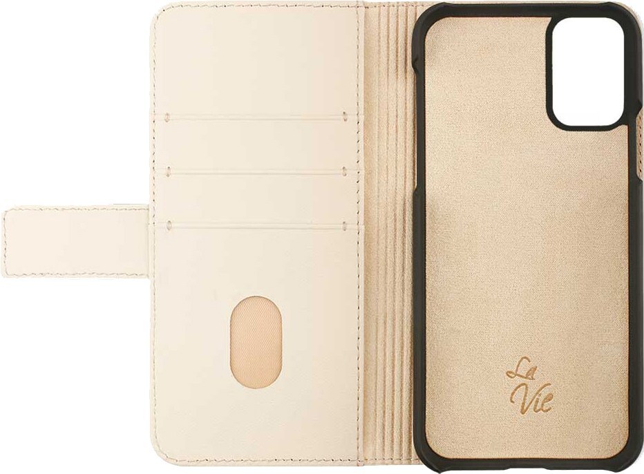 La Vie Samsung Galaxy A41 plånboksfodral (cream beige)