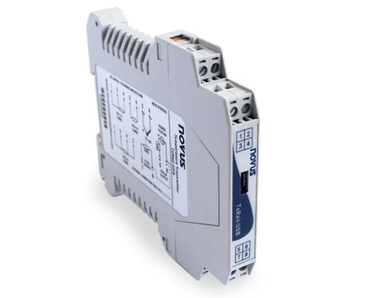 TxRail-USB DIN- transmitter temp med 4–20 mA och 0–10 V DC-utgång