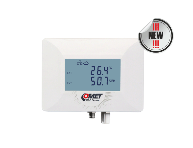 Ethernetsensor för Temperatur, Luftfuktighet eller CO₂ PoE