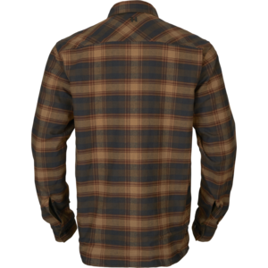 Eirik reversible skjortjacka Härkila - Dark warm olive/Burgundy 