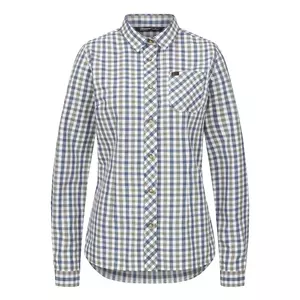 Juna Blouse Dam Blaser - Olive/Blue Checked