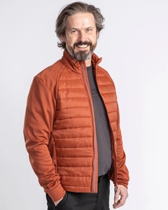 Finnveden Hybrid Powerfleecejacka Pinewood - Terracotta 