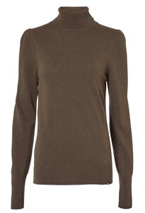 Agnes Rollneck Wool Pullover Dam Chevalier - Leather Brown Melange 