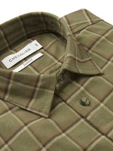 Ferret Flannel Shirt Barn Chevalier - Field Green Checked 