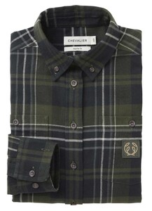 Heron Flannel Shirt Dam Chevalier - October Green Checked 