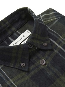 Heron Flannel Shirt Dam Chevalier - October Green Checked 