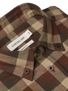 Heron Flannel Shirt Dam Chevalier - Holly Green Checked 