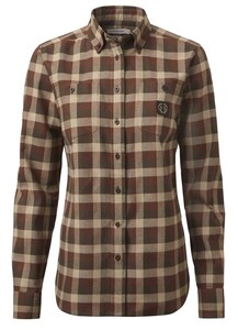 Heron Flannel Shirt Dam Chevalier - Holly Green Checked 