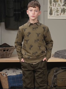 Moose Sweatshirt Barn Chevalier - Forest Green Moose 