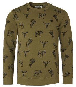 Moose Sweatshirt Chevalier - Forest Green Moose 
