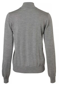 Blaise Buttoned Merino Pullover Dam Chevalier - Smoked Grey 