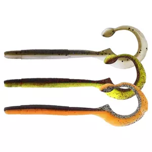 WESTIN NED WORM CURL 12CM DARK WATER MIX 5-PACK