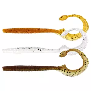 WESTIN NED WORM CURL 12CM CLEAR WATER MIX 5-PACK