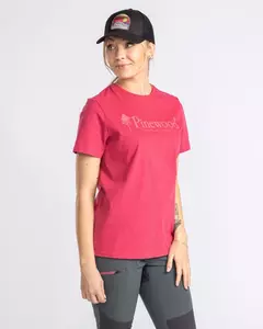 Outdoor Life T-Shirt Dam Pinewood - Raspberry Pink 