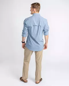 Insectsafe Skjorta Pinewood - Fog Blue/Offwhite 
