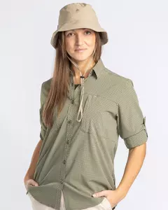 Insectsafe Skjorta Dam Pinewood - PineGreen/Offwhite 