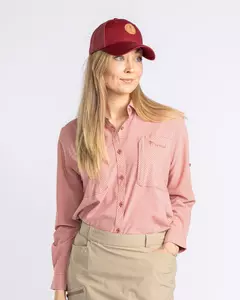 Insectsafe Skjorta Dam Pinewood - Brick Pink/Offwhite 