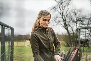 Oda Fleece Jacka Dam Härkila - Willow Green 