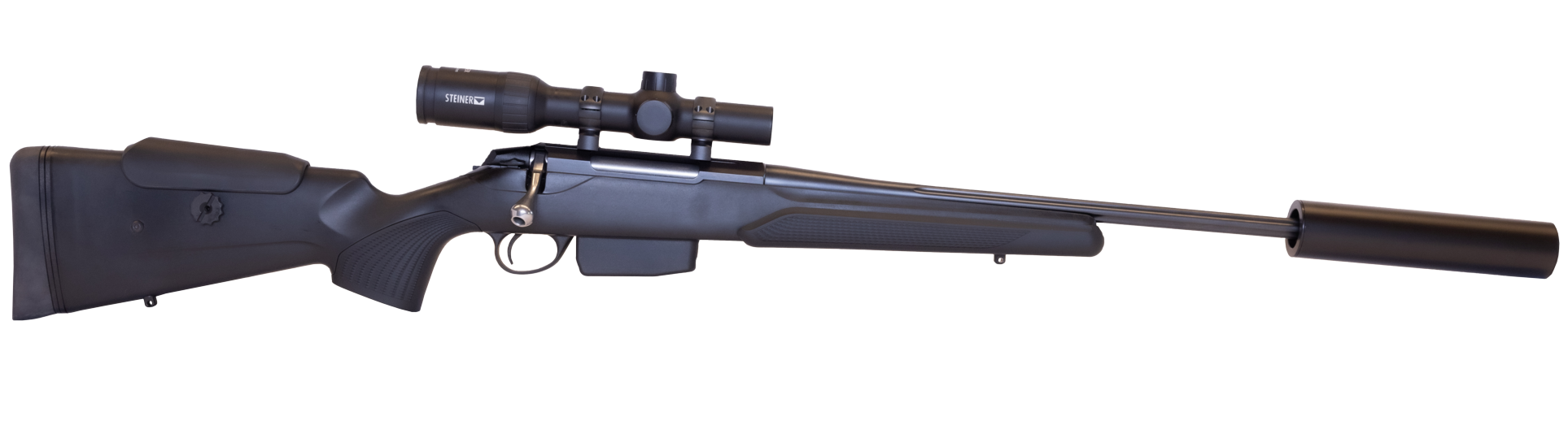Tikka T3x J.E Svart adj + Steiner Ranger 4 1-4x24 + RCC Hunter Ljuddämpare