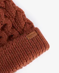 Penshaw Cable-Knit Beanie Barbour - Warm Ginger